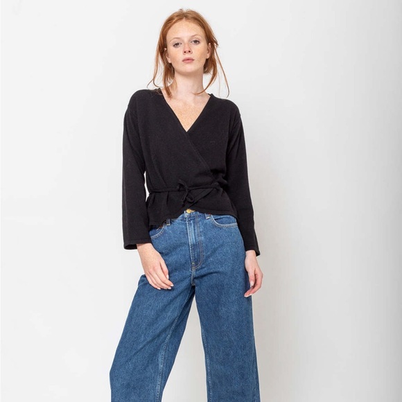 MJ WATSON Cashmere Blend Wrap Cardigan